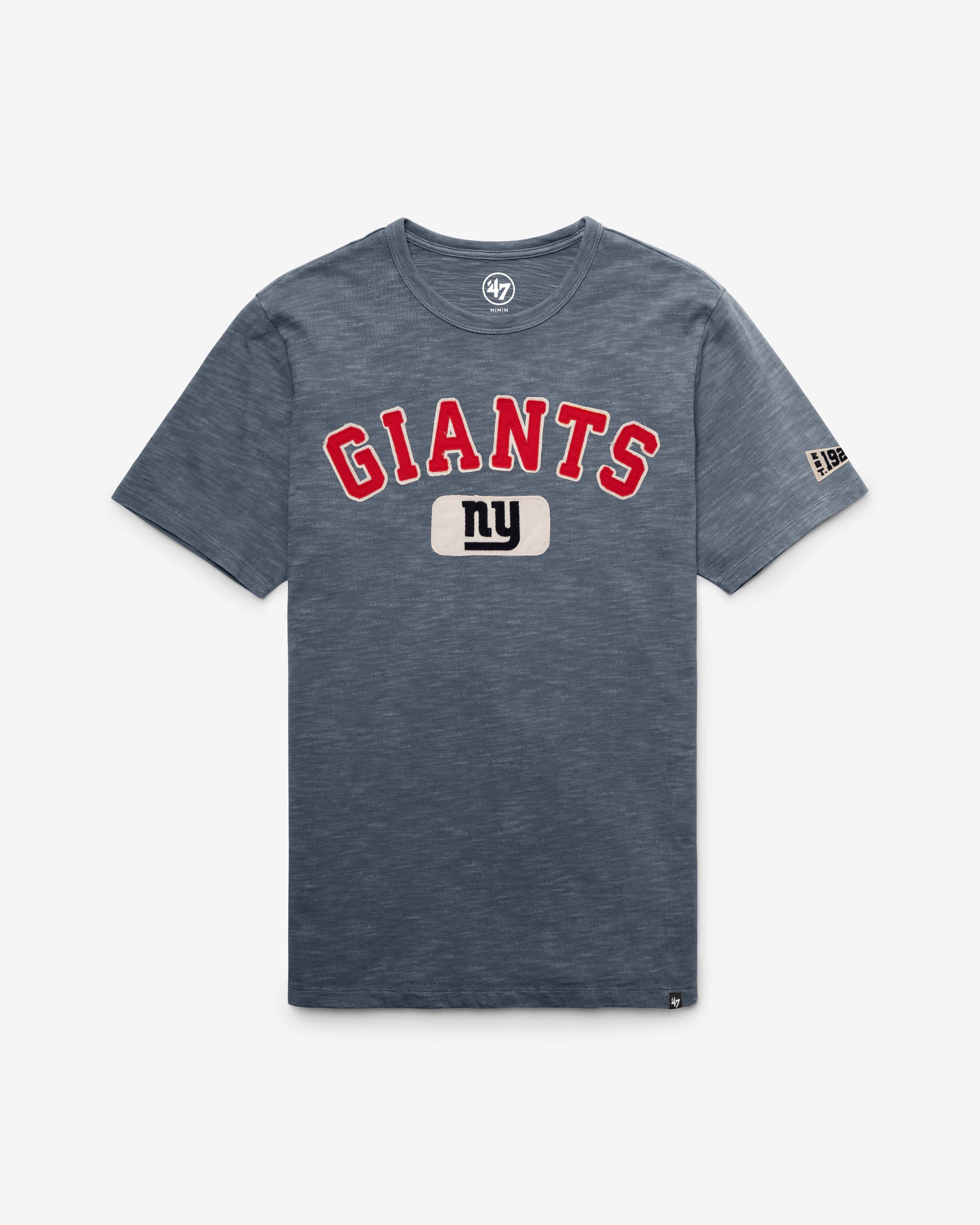 NEW YORK GIANTS HISTORIC SEYMOORE WELL WORN '47 HEAVY SLUB TEE