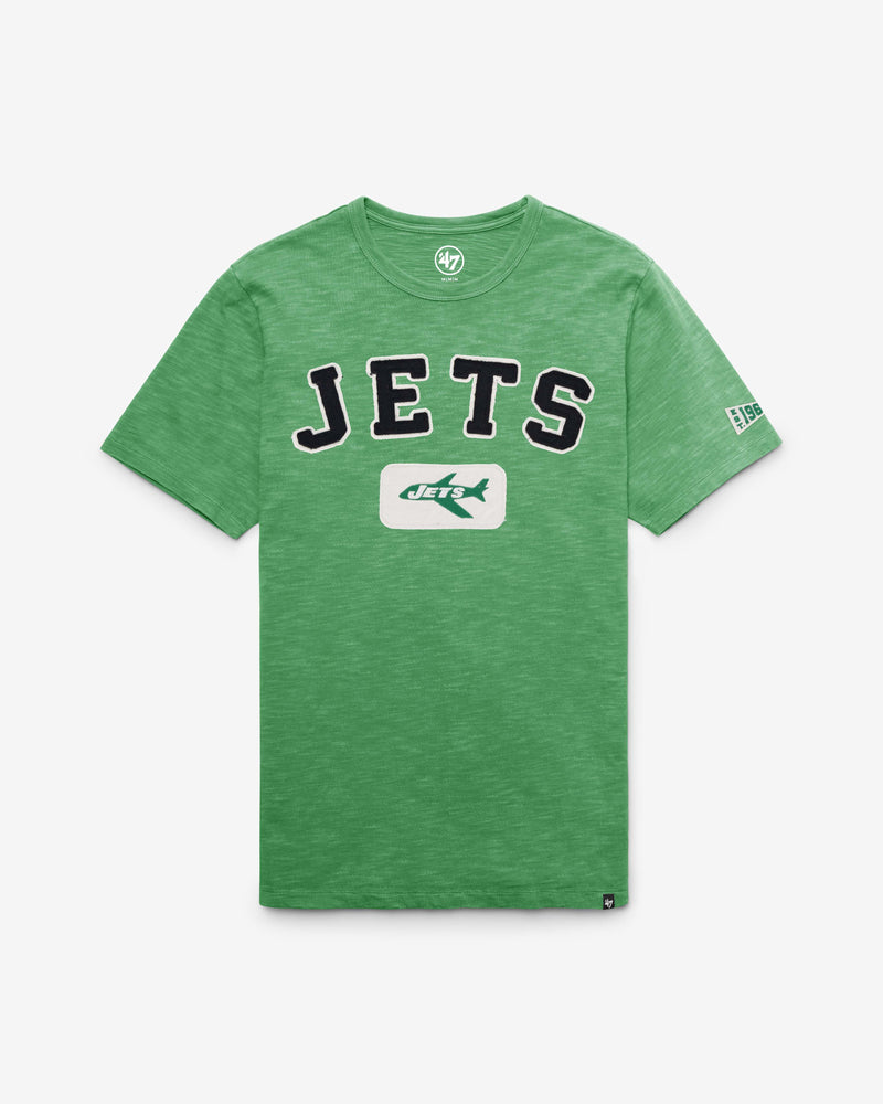 NEW YORK JETS HISTORIC SEYMOORE WELL WORN '47 HEAVY SLUB TEE
