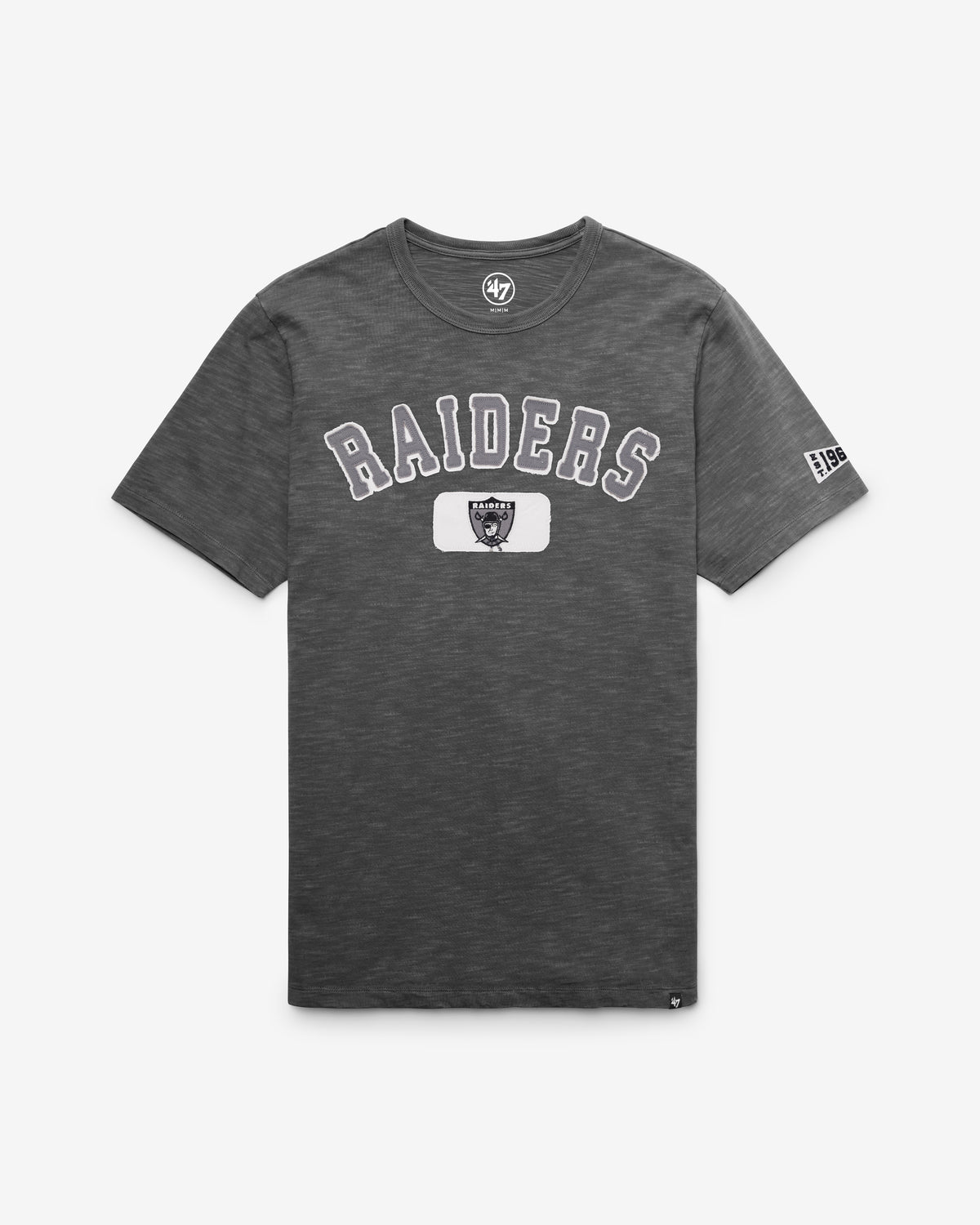 LAS VEGAS RAIDERS HISTORIC SEYMOORE WELL WORN '47 HEAVY SLUB TEE