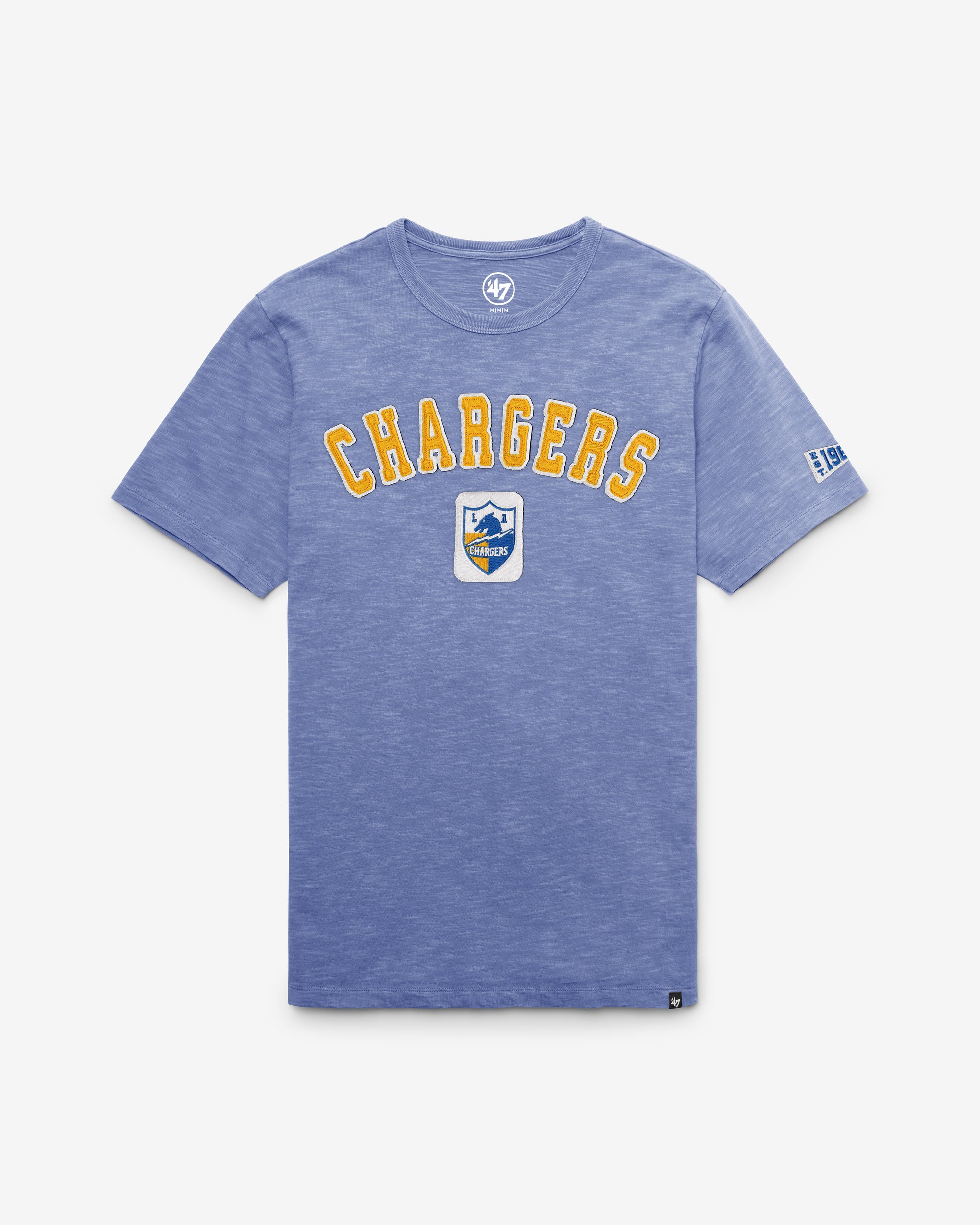 LOS ANGELES CHARGERS HISTORIC SEYMOORE WELL WORN '47 HEAVY SLUB TEE