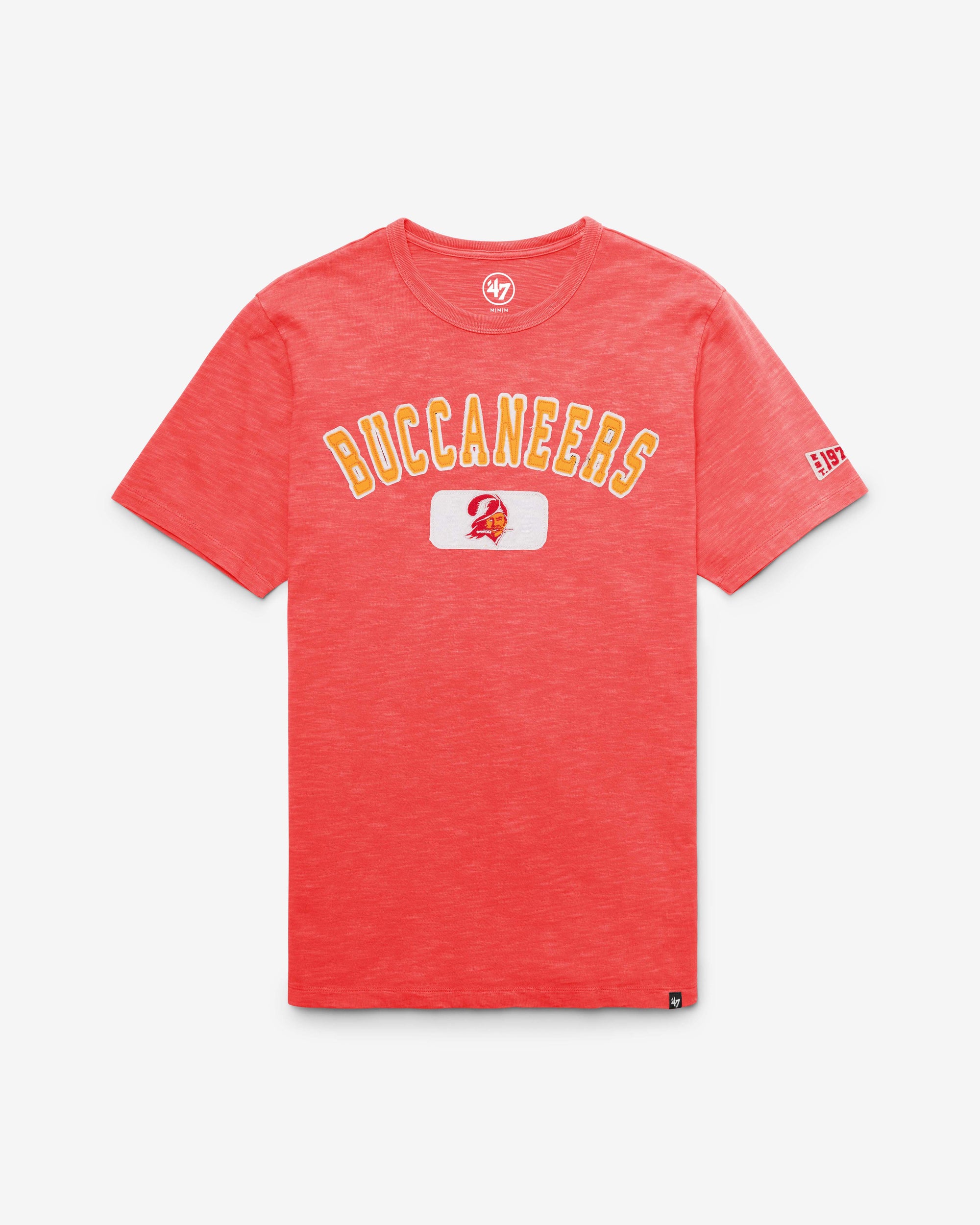 TAMPA BAY BUCCANEERS HISTORIC SEYMOORE WELL WORN '47 HEAVY SLUB TEE