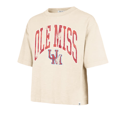 MISSISSIPPI REBELS VINTAGE MINDI HEAVY '47 SLUB CROP TEE WOMENS