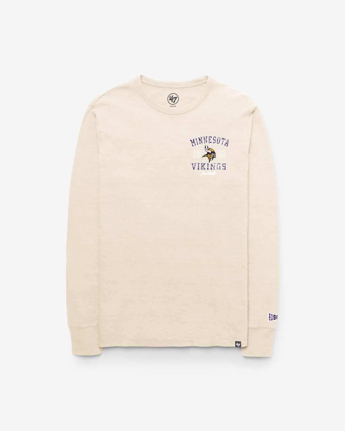 MINNESOTA VIKINGS EGREMONT WELL WORN '47 HEAVY SLUB LONG SLEEVE TEE