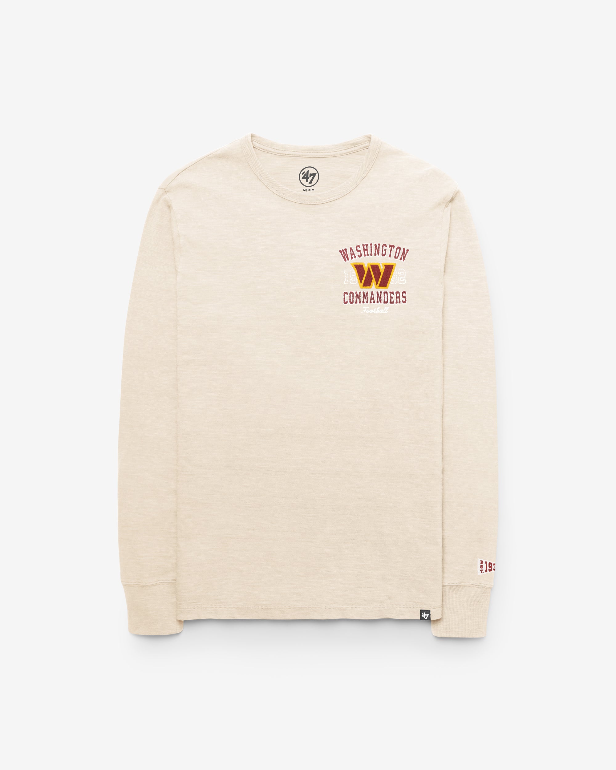 WASHINGTON COMMANDERS EGREMONT WELL WORN '47 HEAVY SLUB LONG SLEEVE TEE