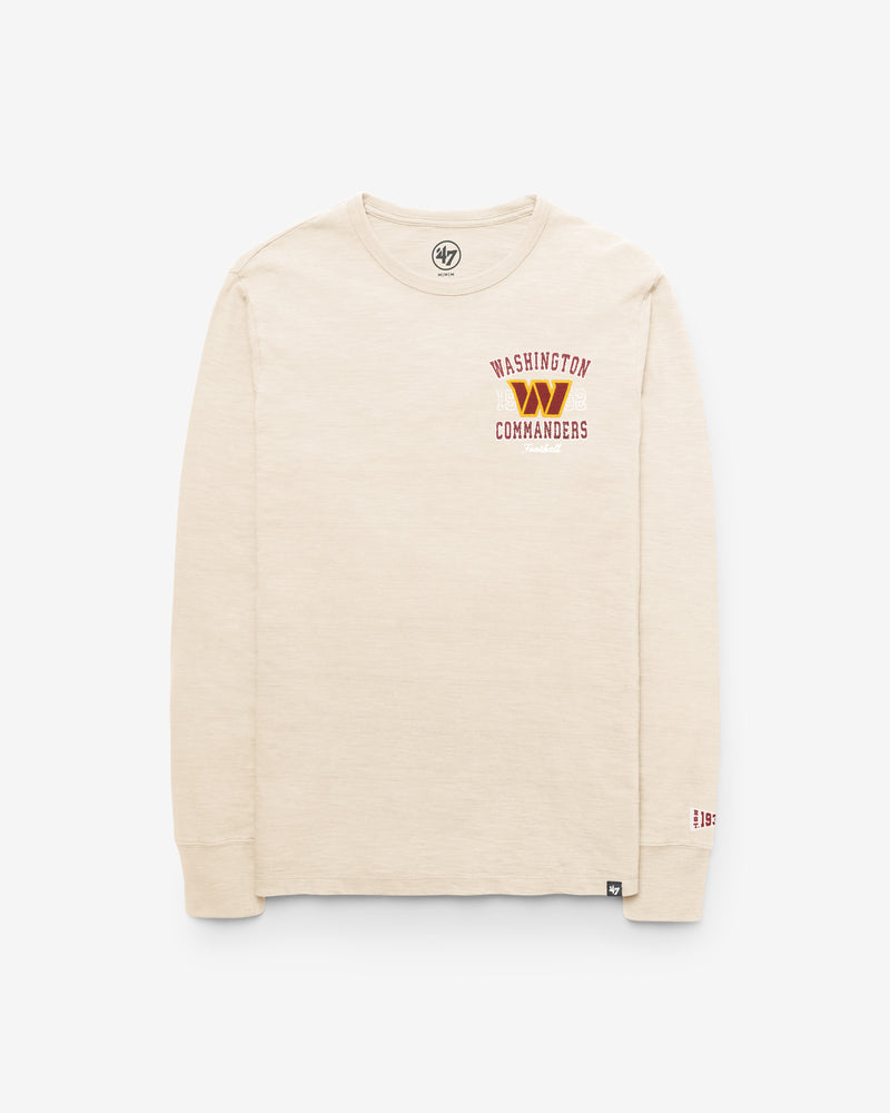 WASHINGTON COMMANDERS EGREMONT WELL WORN '47 HEAVY SLUB LONG SLEEVE TEE