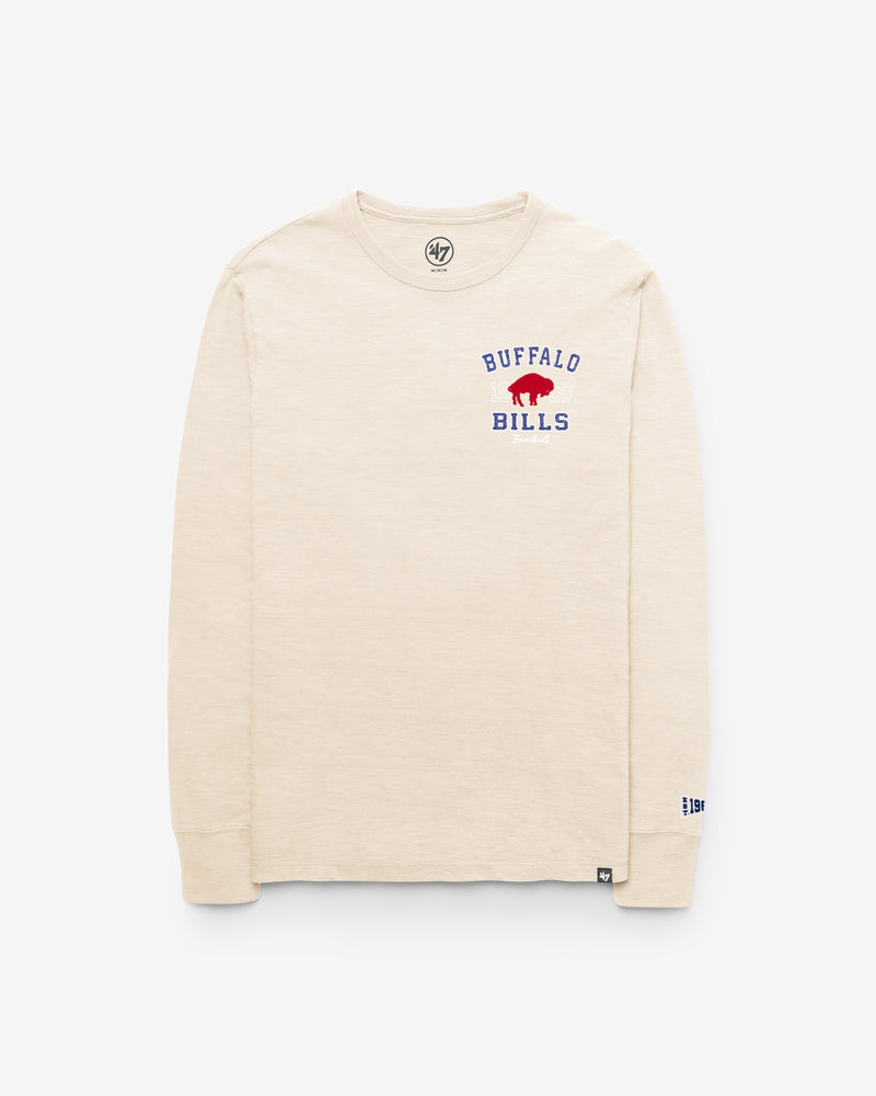 BUFFALO BILLS HISTORIC EGREMONT WELL WORN '47 HEAVY SLUB LONG SLEEVE TEE