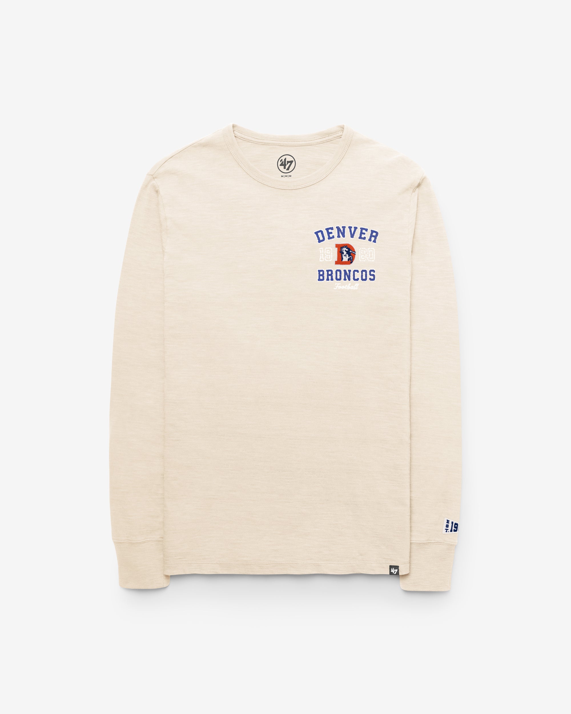 DENVER BRONCOS HISTORIC EGREMONT WELL WORN '47 HEAVY SLUB LONG SLEEVE TEE