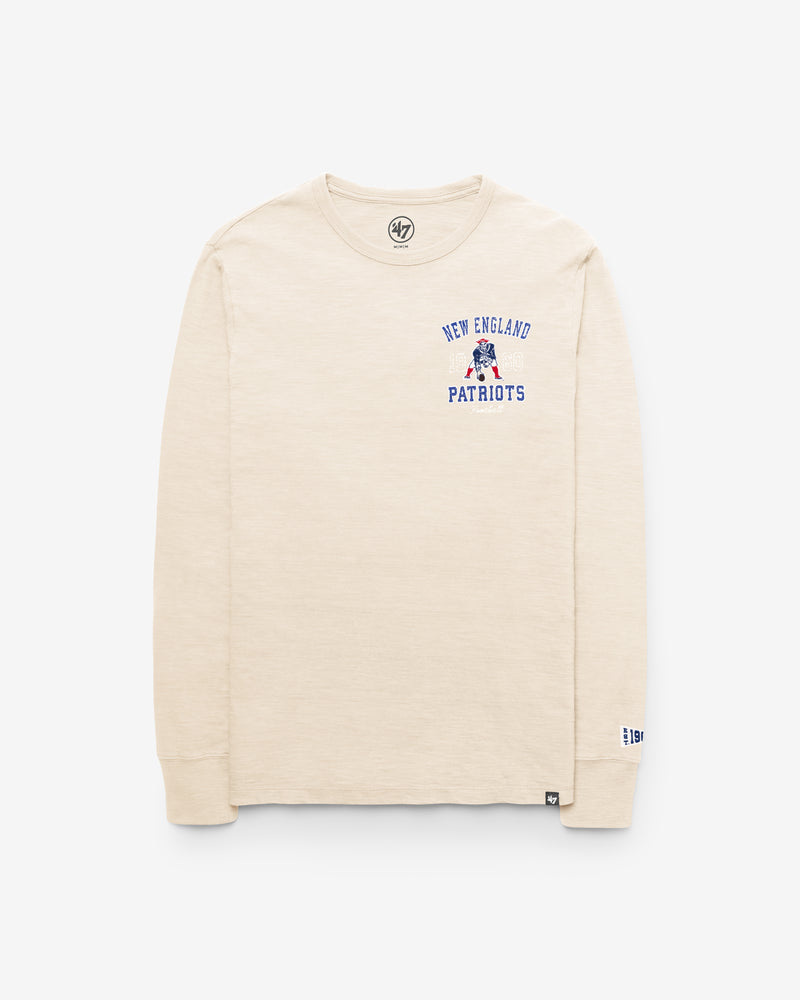 NEW ENGLAND PATRIOTS HISTORIC EGREMONT WELL WORN '47 HEAVY SLUB LONG SLEEVE TEE