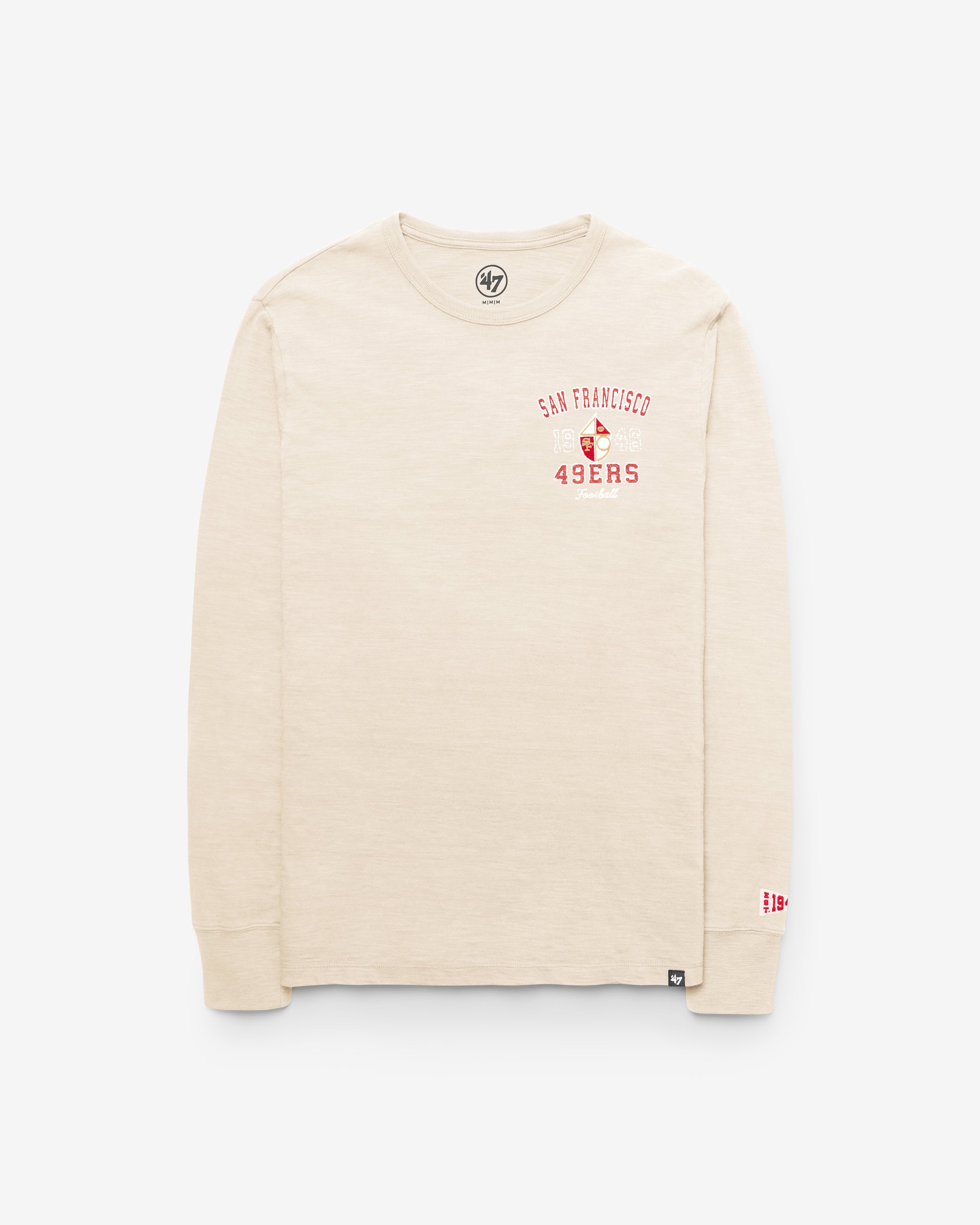 SAN FRANCISCO 49ERS HISTORIC EGREMONT WELL WORN '47 HEAVY SLUB LONG SLEEVE TEE