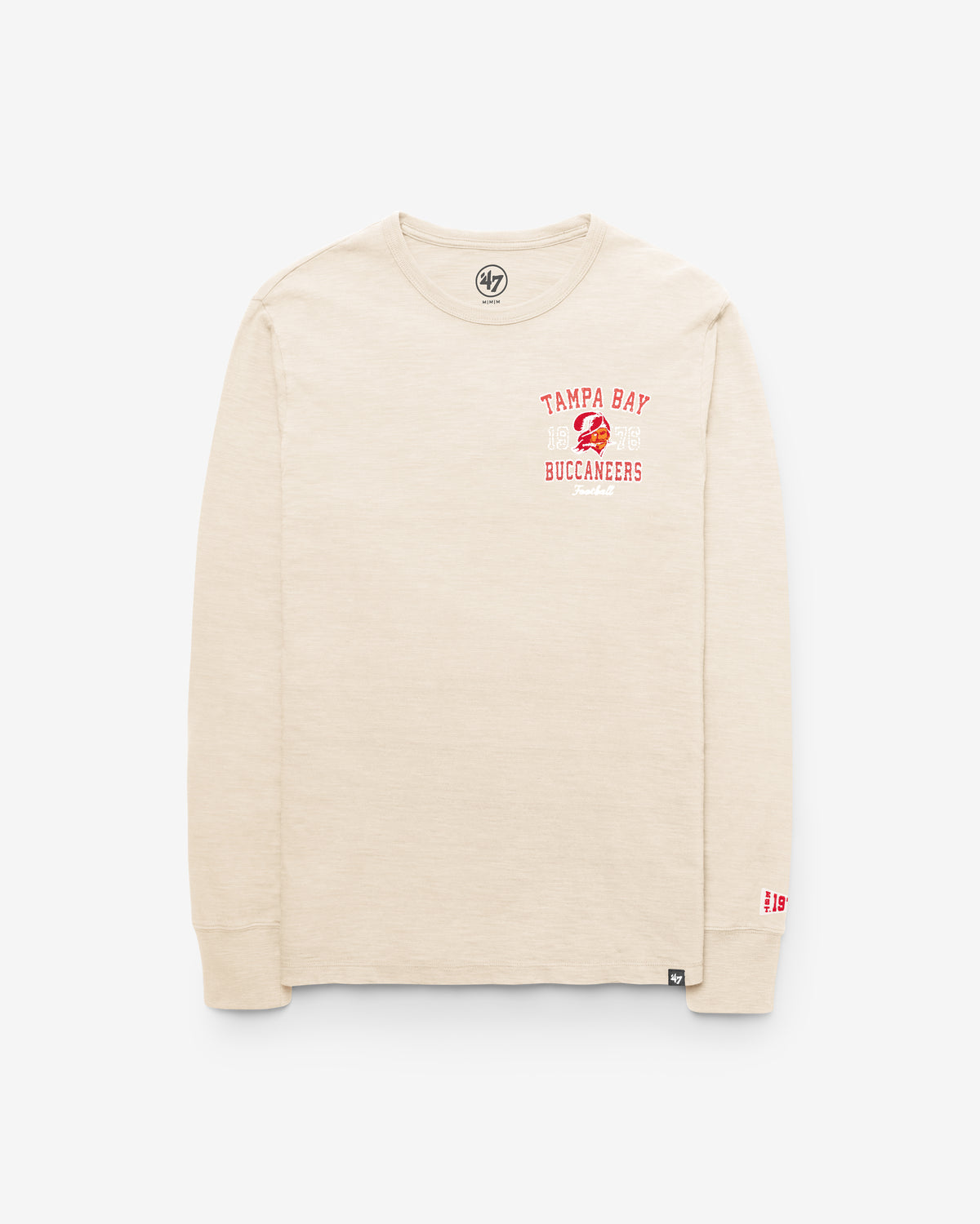 TAMPA BAY BUCCANEERS HISTORIC EGREMONT WELL WORN '47 HEAVY SLUB LONG SLEEVE TEE
