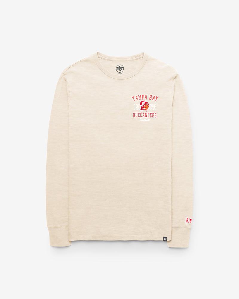 TAMPA BAY BUCCANEERS HISTORIC EGREMONT WELL WORN '47 HEAVY SLUB LONG SLEEVE TEE