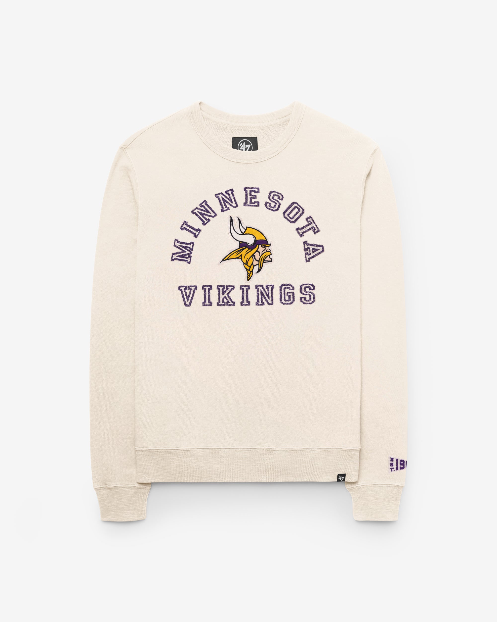MINNESOTA VIKINGS CALDERWOOD WELL WORN '47 FRENCH TERRY CREW