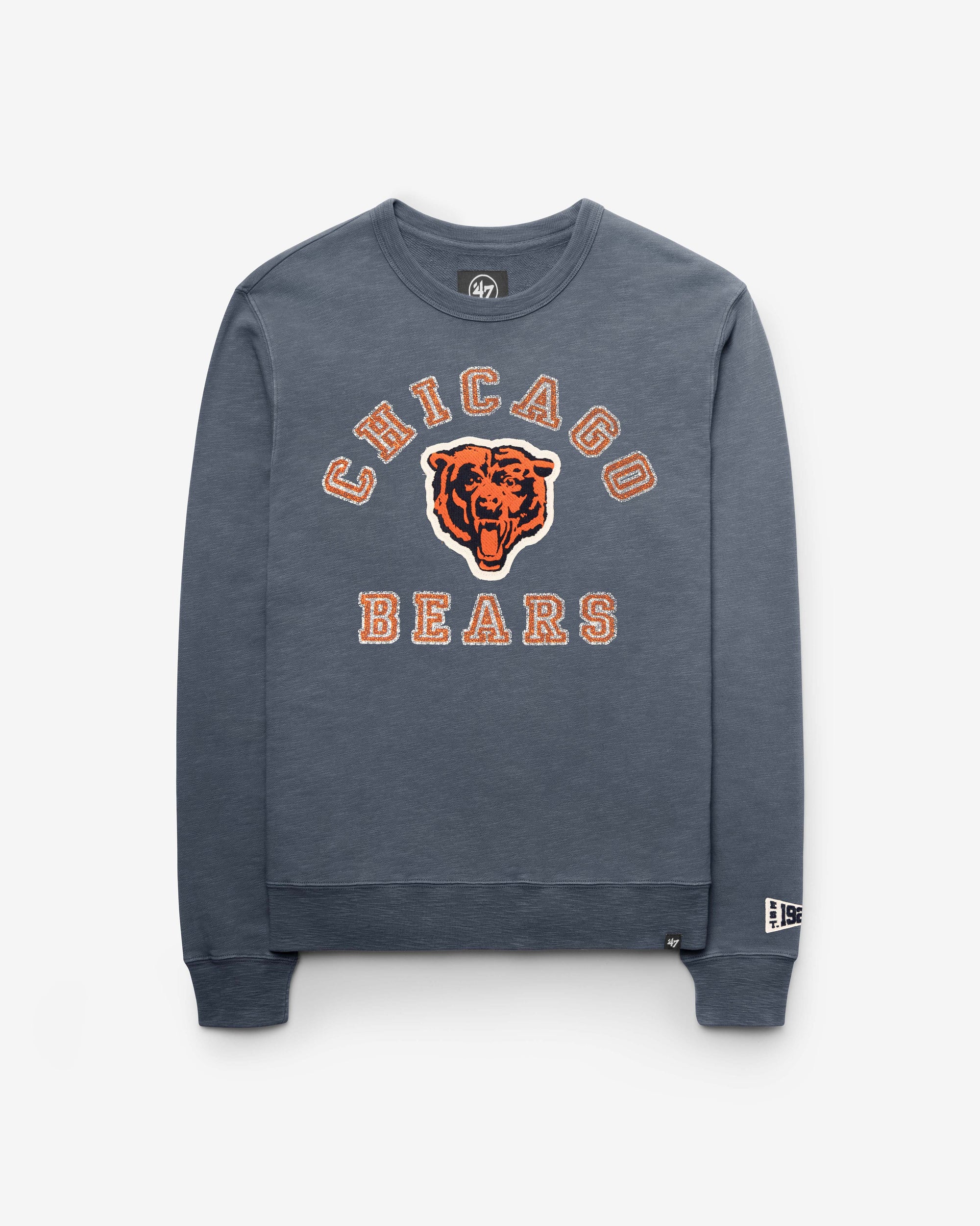 CHICAGO BEARS HISTORIC CALDERWOOD WELL WORN '47 FRENCH TERRY CREW