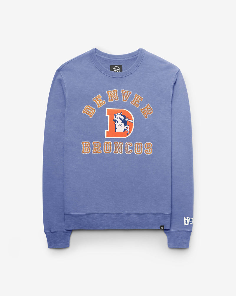 DENVER BRONCOS HISTORIC CALDERWOOD WELL WORN '47 FRENCH TERRY CREW