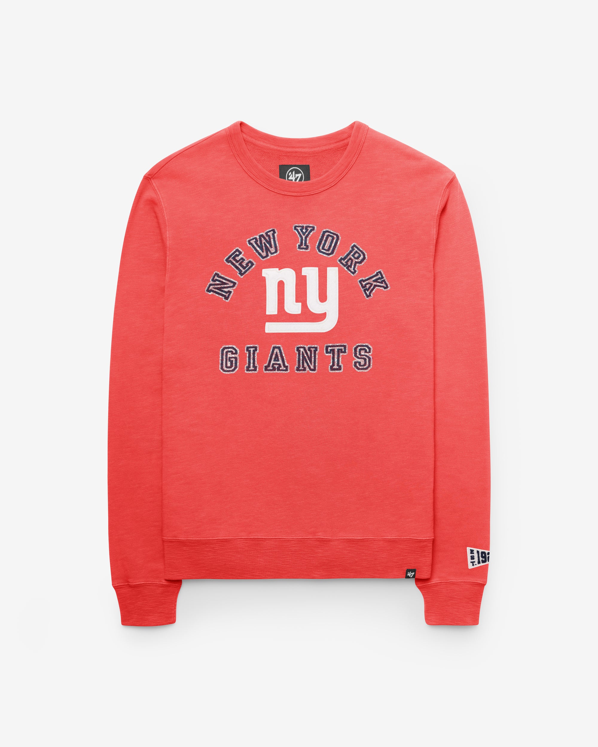 NEW YORK GIANTS HISTORIC CALDERWOOD WELL WORN '47 FRENCH TERRY CREW