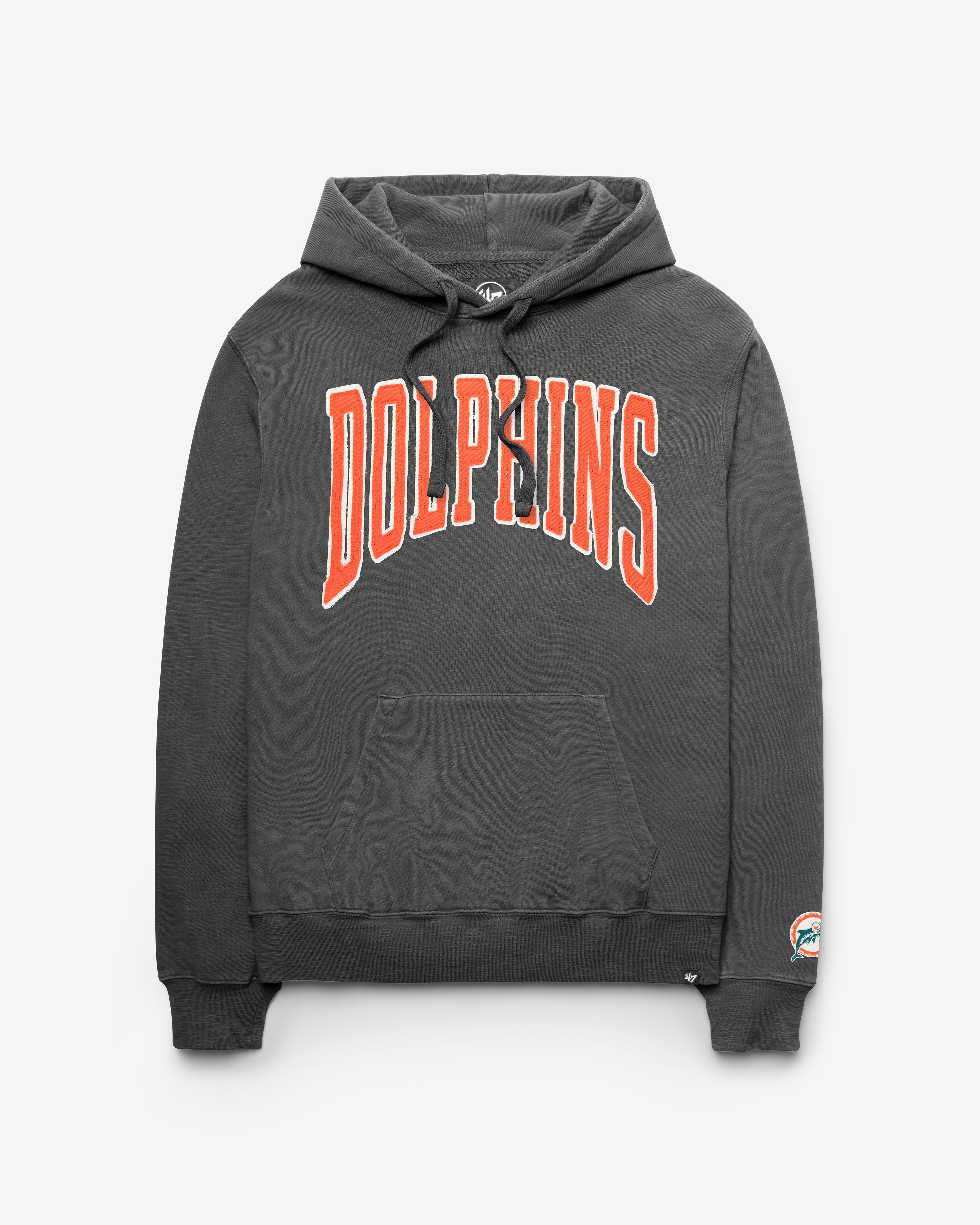 MIAMI DOLPHINS HISTORIC GROTON WELL WORN '47 FRENCH TERRY HOOD - Grey