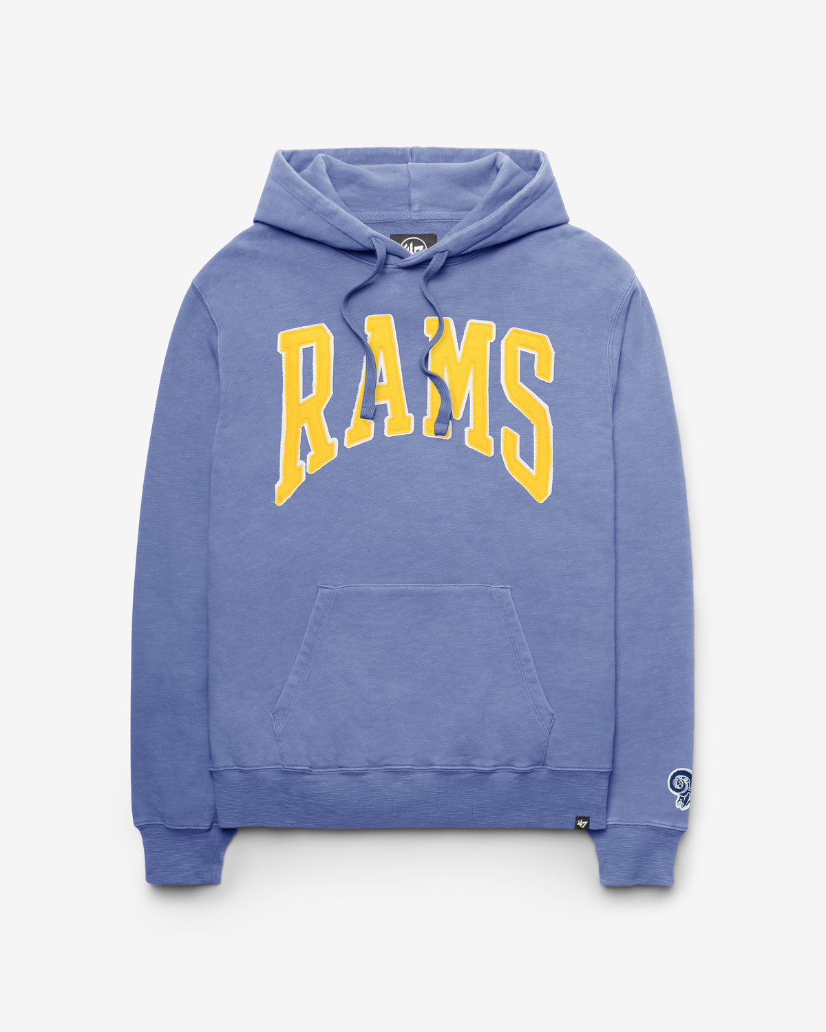 LOS ANGELES RAMS HISTORIC GROTON WELL WORN '47 FRENCH TERRY HOOD