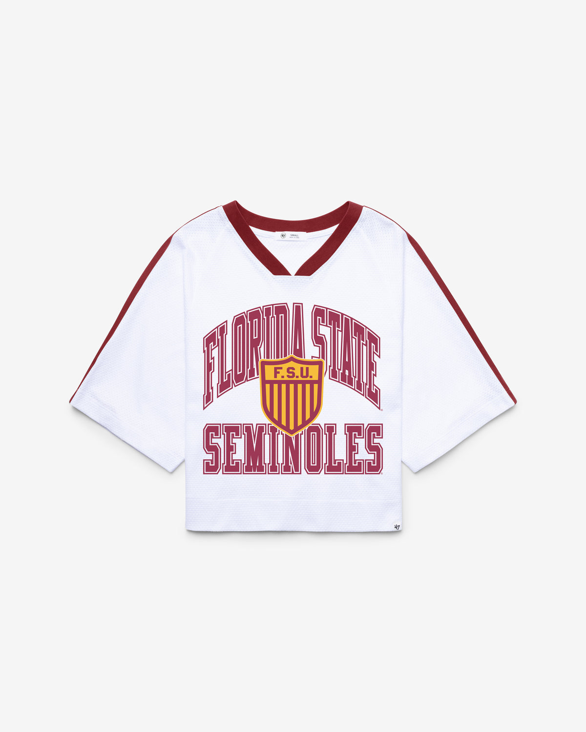 FLORIDA STATE SEMINOLES VINTAGE BIG OVERARCH '47 WOMEN'S DROP NEEDLE RAGLAN JERSEY
