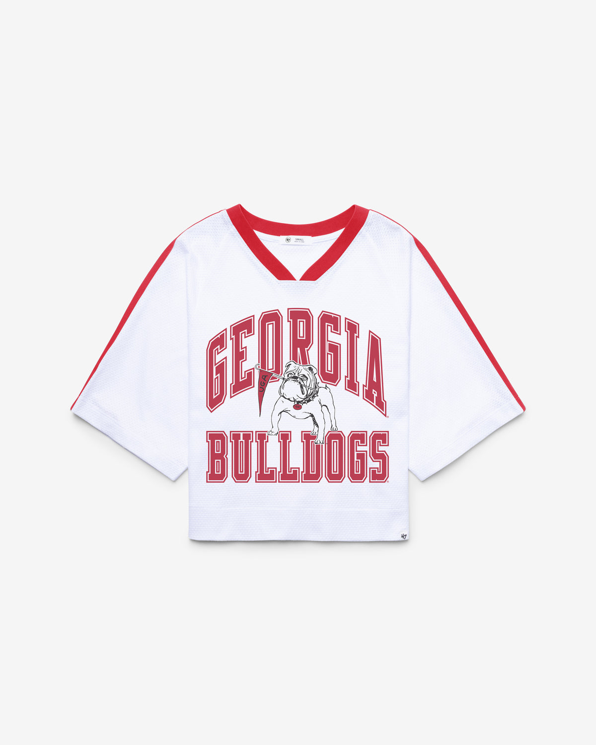 GEORGIA BULLDOGS VINTAGE BIG OVERARCH '47 WOMEN'S DROP NEEDLE RAGLAN JERSEY