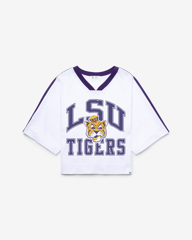 LOUISIANA STATE TIGERS LSU VINTAGE BIG OVERARCH '47 WOMEN'S DROP NEEDLE RAGLAN JERSEY