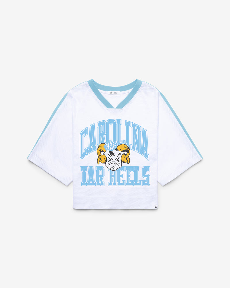 NORTH CAROLINA TAR HEELS UNC VINATGE BIG OVERARCH '47 DROP NEEDLE RAGLAN WOMENS JERSEY