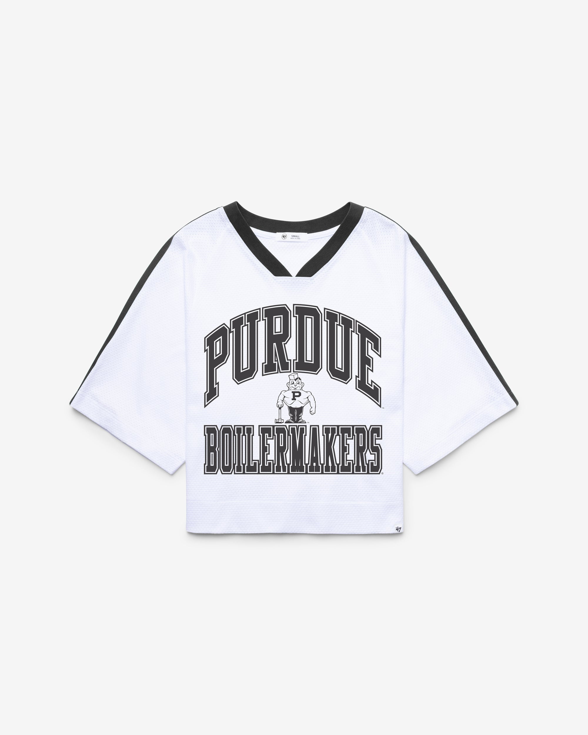 PURDUE BOILERMAKERS VINTAGE BIG OVERARCH '47 WOMEN'S DROP NEEDLE RAGLAN JERSEY