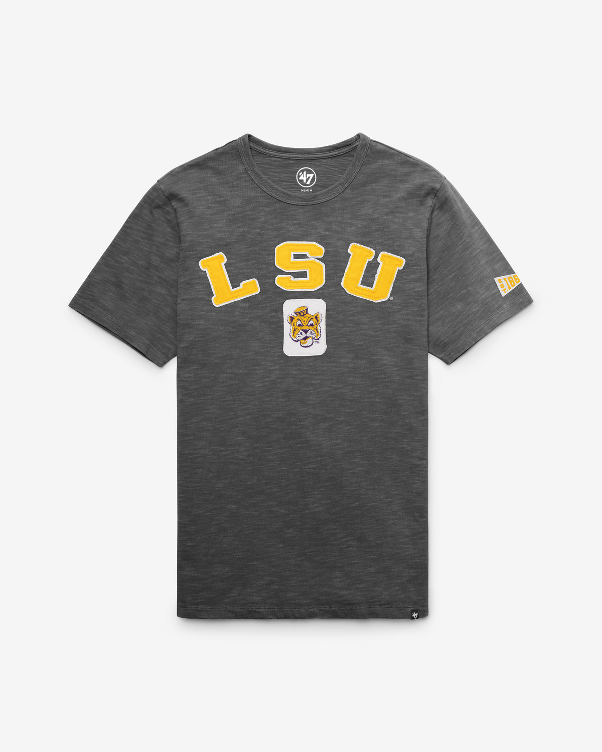 LOUISIANA STATE TIGERS LSU VINTAGE SEYMOORE WELL WORN '47 HEAVY SLUB TEE