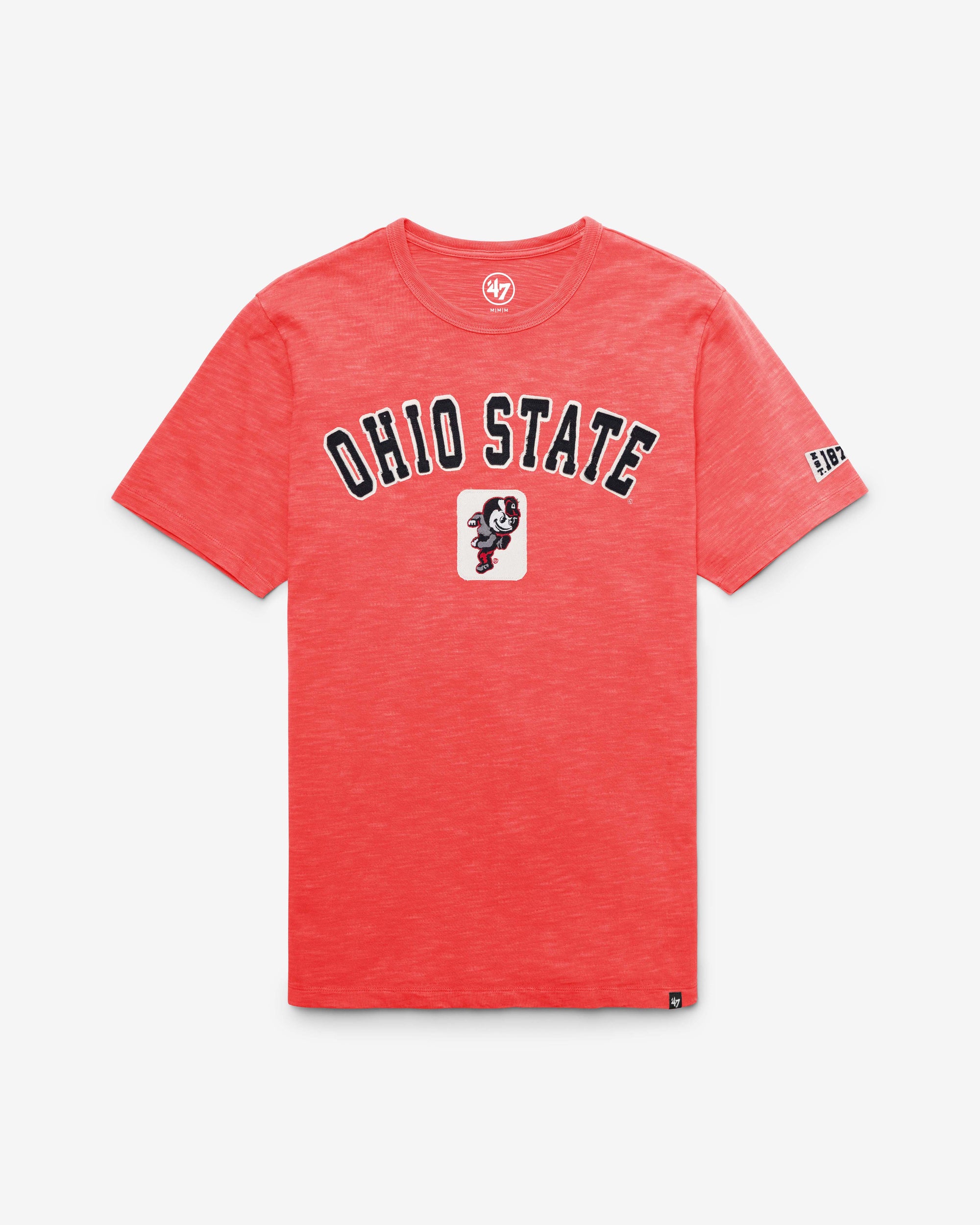 OHIO STATE BUCKEYES VINTAGE SEYMOORE WELL WORN '47 HEAVY SLUB TEE