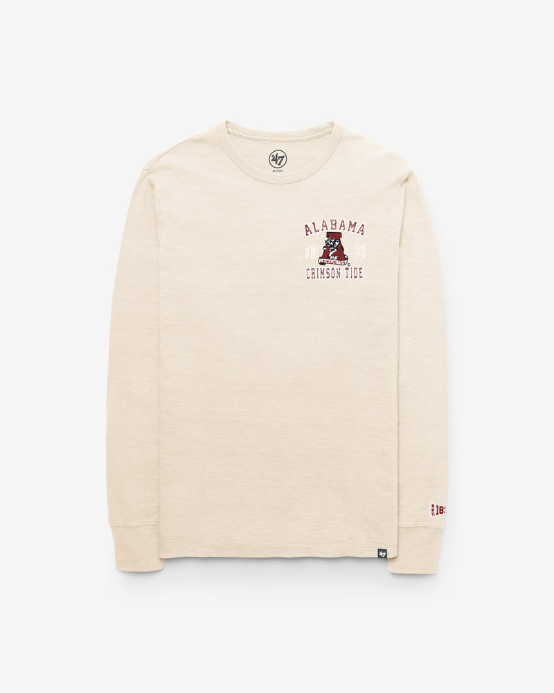 ALABAMA CRIMSON TIDE VINTAGE EGREMONT WELL WORN '47 HEAVY SLUB LONG SLEEVE TEE