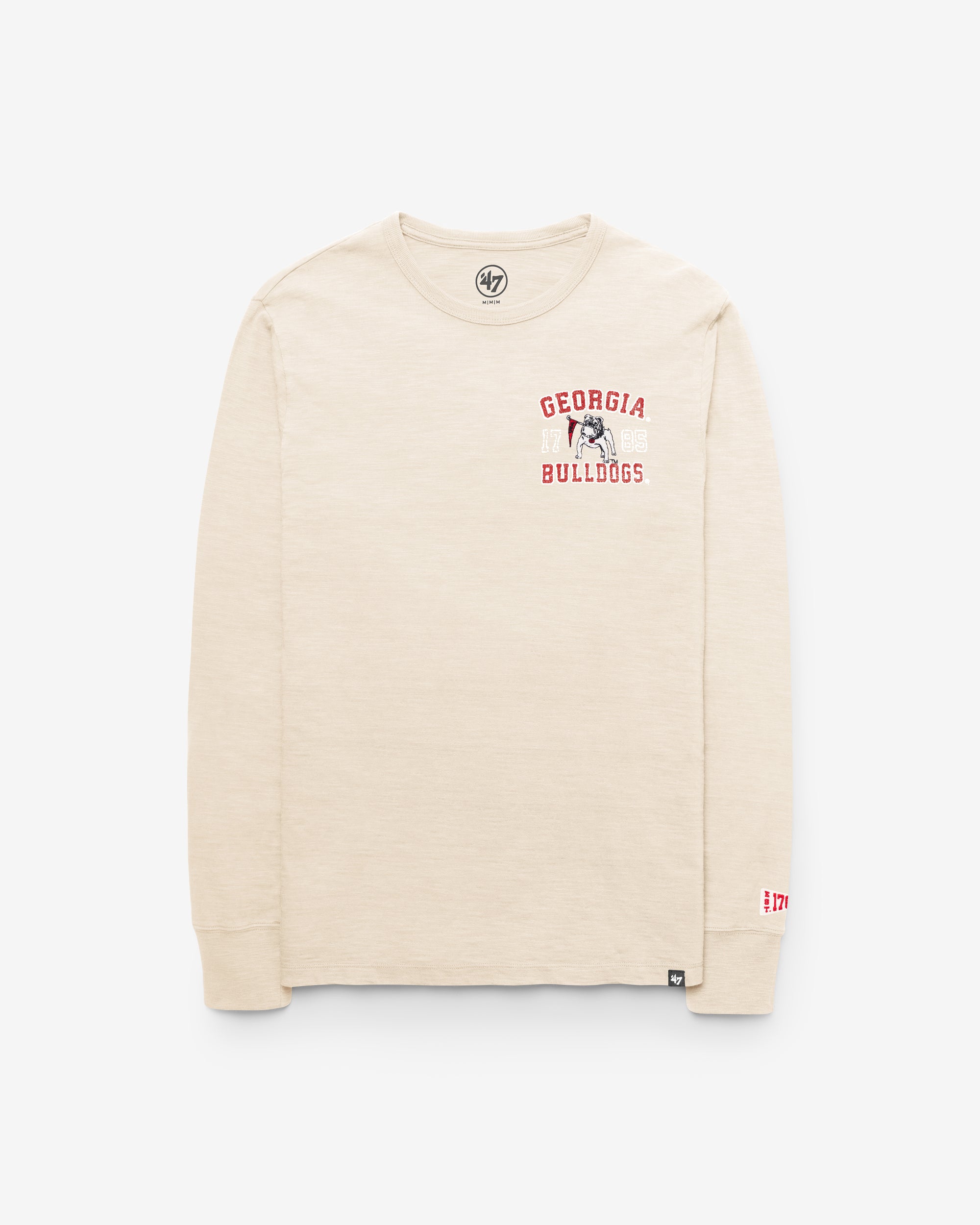 GEORGIA BULLDOGS VINTAGE EGREMONT WELL WORN '47 HEAVY SLUB LONG SLEEVE TEE