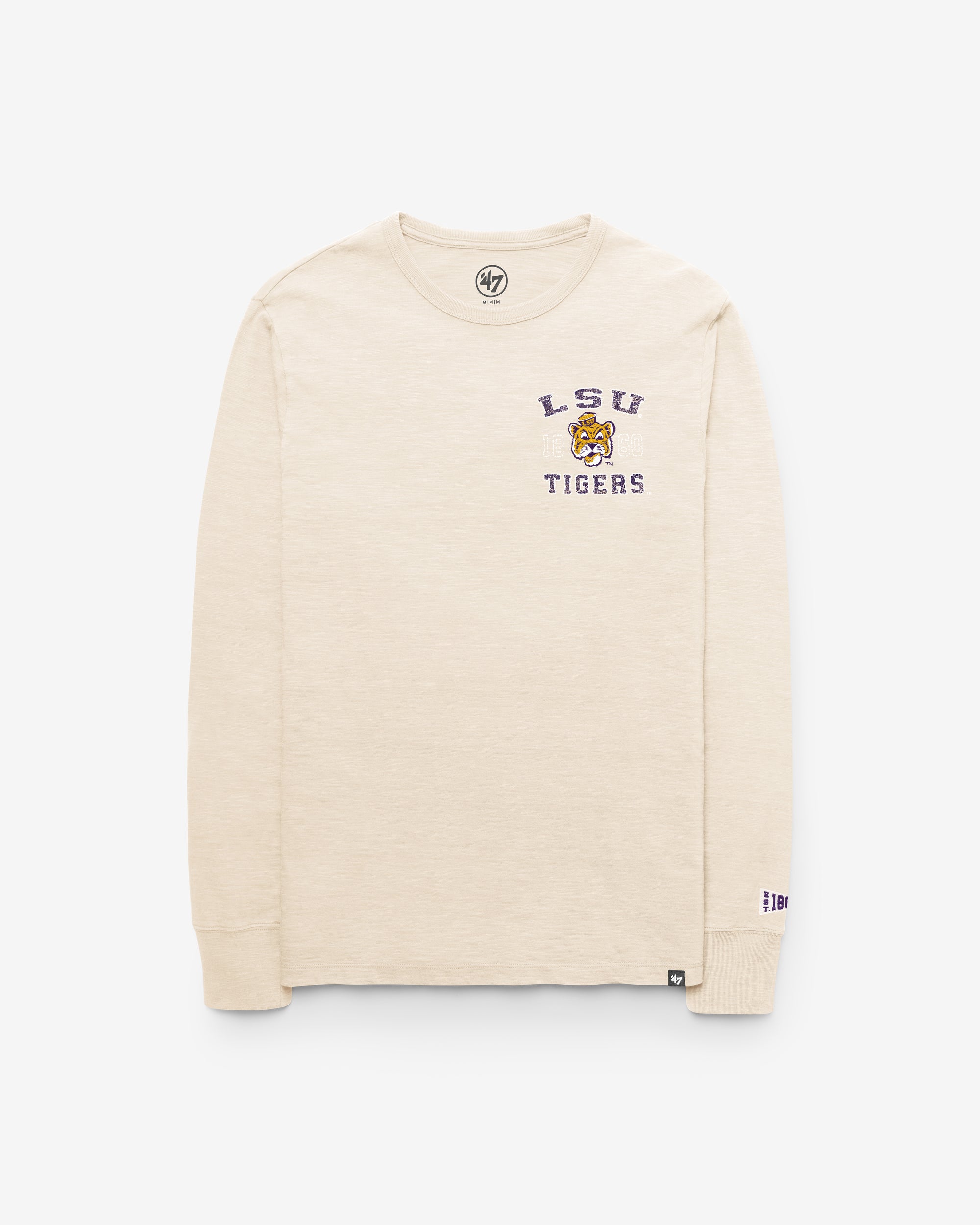 LOUISIANA STATE TIGERS LSU VINTAGE EGREMONT WELL WORN '47 HEAVY SLUB LONG SLEEVE TEE