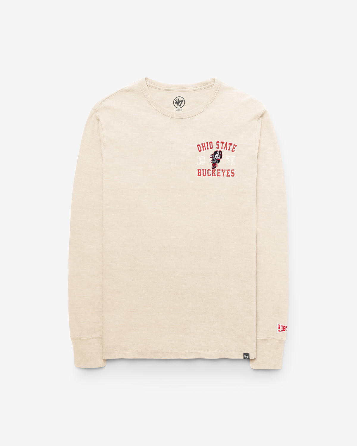 OHIO STATE BUCKEYES VINTAGE EGREMONT WELL WORN '47 HEAVY SLUB LONG SLEEVE TEE