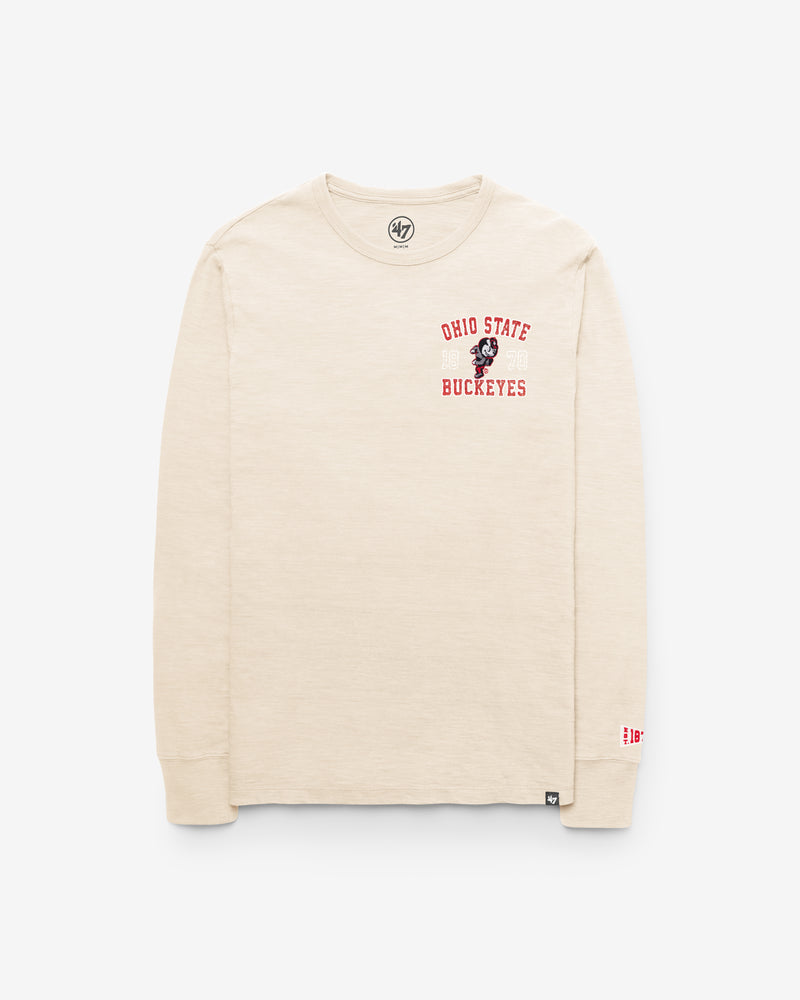 OHIO STATE BUCKEYES VINTAGE EGREMONT WELL WORN '47 HEAVY SLUB LONG SLEEVE TEE