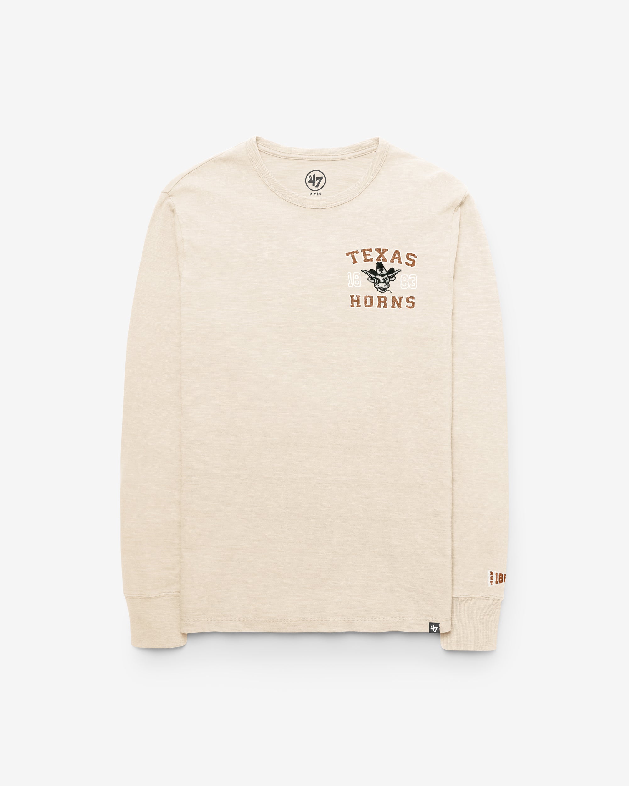 TEXAS LONGHORNS VINTAGE EGREMONT WELL WORN '47 HEAVY SLUB LONG SLEEVE TEE