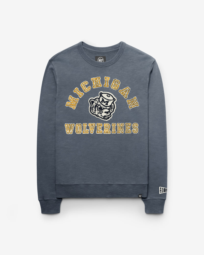 MICHIGAN WOLVERINES VINTAGE CALDERWOOD WELL WORN '47 FRENCH TERRY CREW