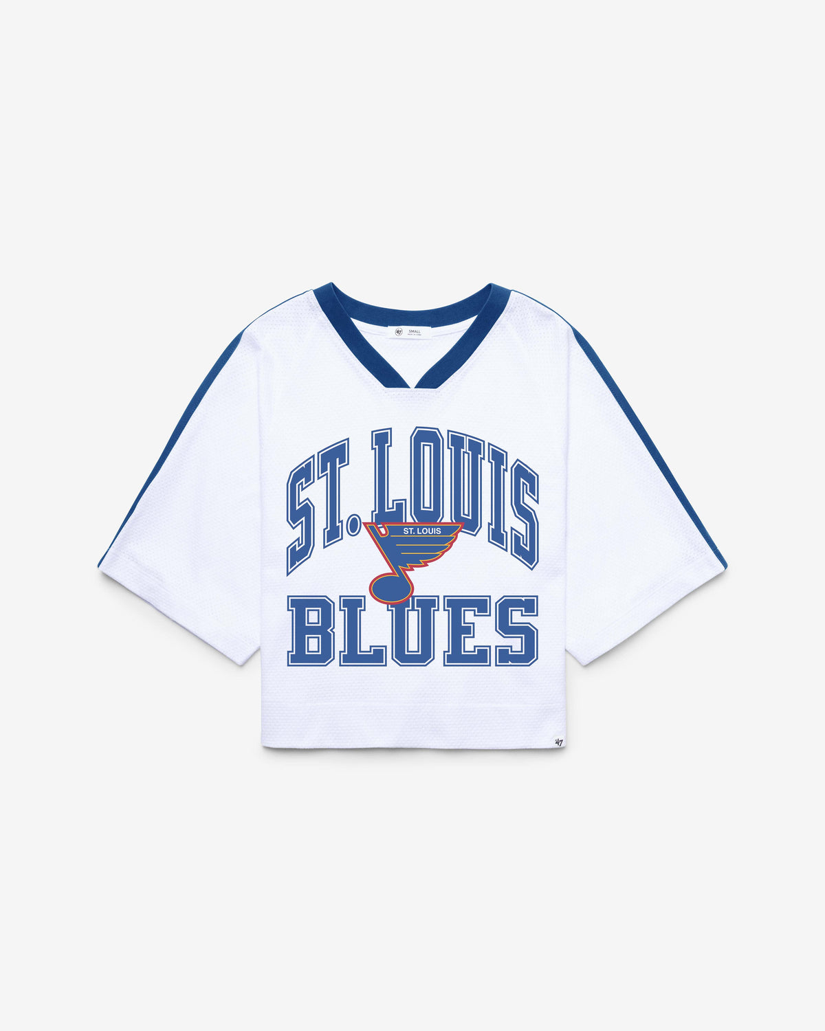 ST LOUIS BLUES VINTAGE BIG OVERARCH '47 WOMEN'S DROP NEEDLE RAGLAN