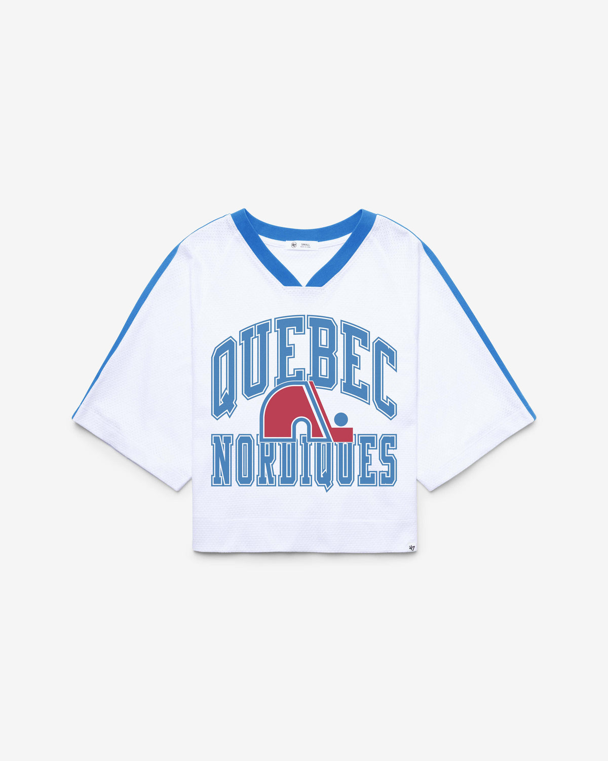 QUEBEC NORDIQUES VINTAGE BIG OVERARCH '47 WOMEN'S DROP NEEDLE RAGLAN
