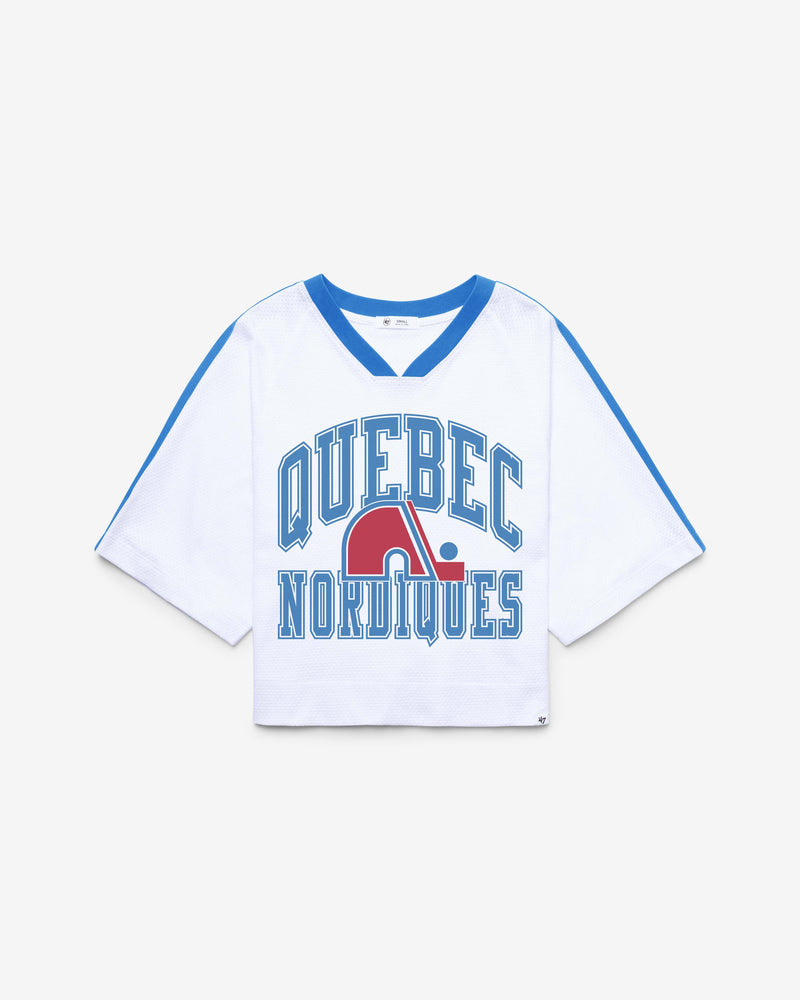 QUEBEC NORDIQUES VINTAGE BIG OVERARCH '47 WOMEN'S DROP NEEDLE RAGLAN