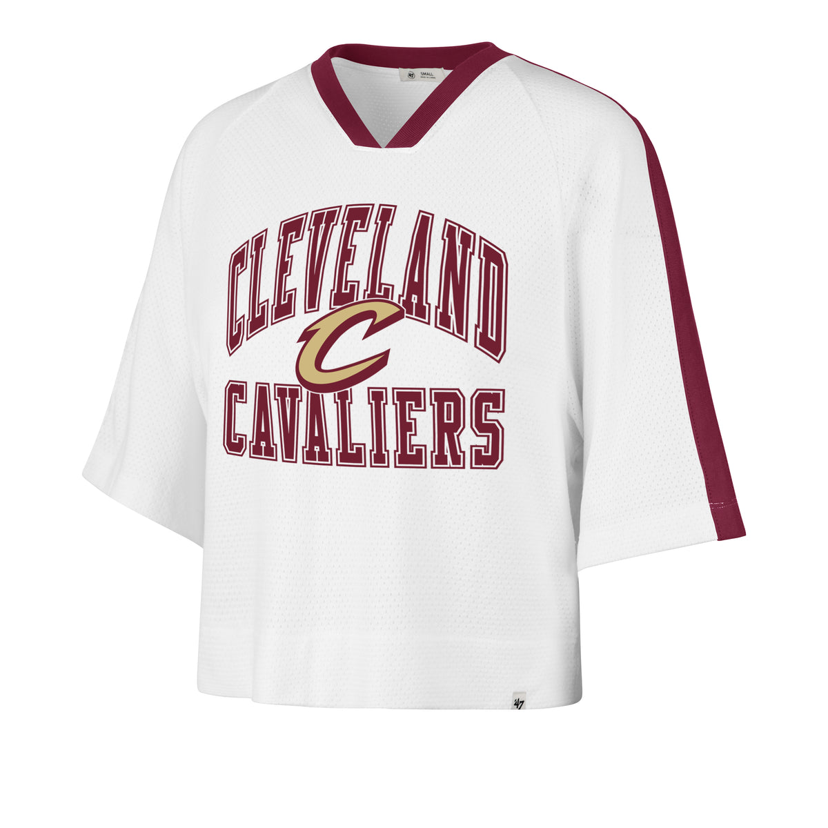 CLEVELAND CAVALIERS BIG OVERARCH '47 WOMEN'S DROP NEEDLE RAGLAN TEE
