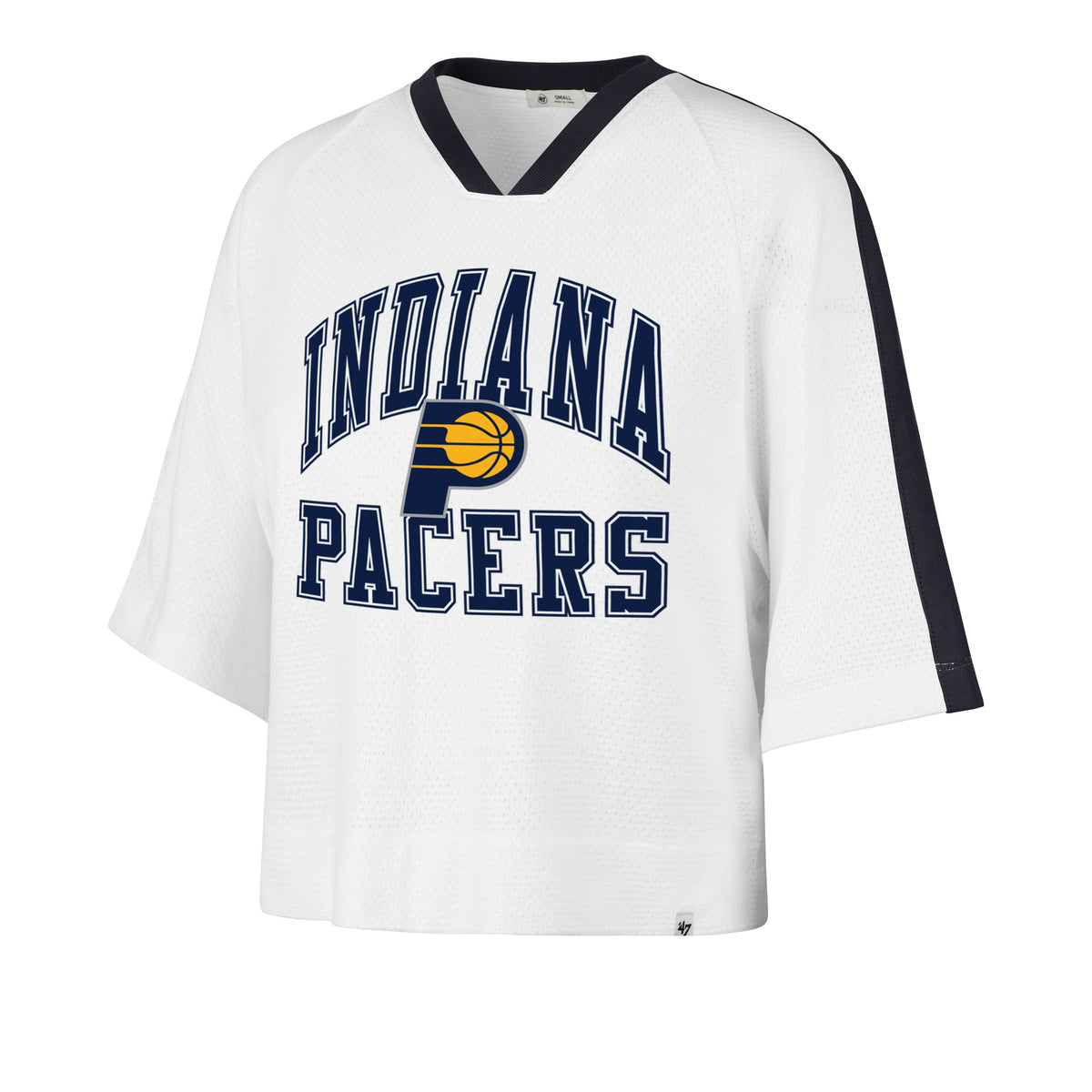 INDIANA PACERS BIG OVERARCH '47 WOMEN'S DROP NEEDLE RAGLAN TEE