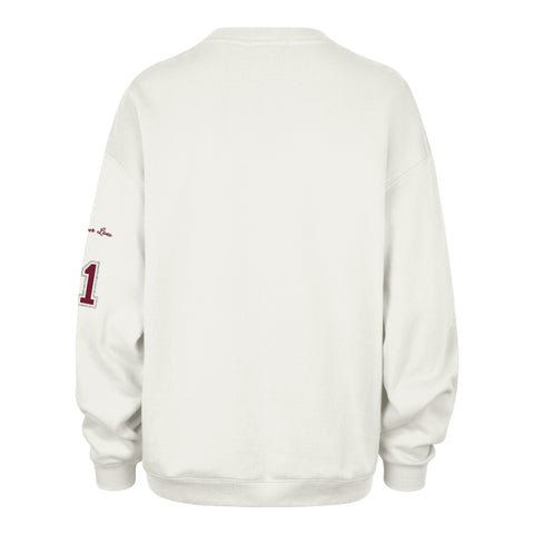 ALABAMA CRIMSON TIDE STONEY CLOVER LANE X '47 OVERSIZED GLITTER ARCH CREW WOMENS
