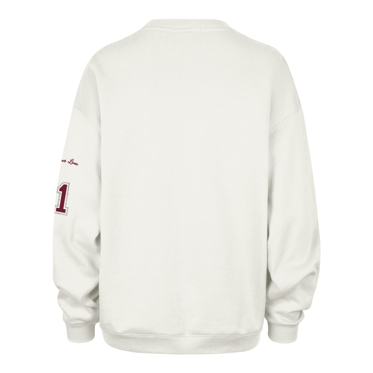 ALABAMA CRIMSON TIDE STONEY CLOVER LANE X '47 OVERSIZED GLITTER ARCH CREW WOMENS