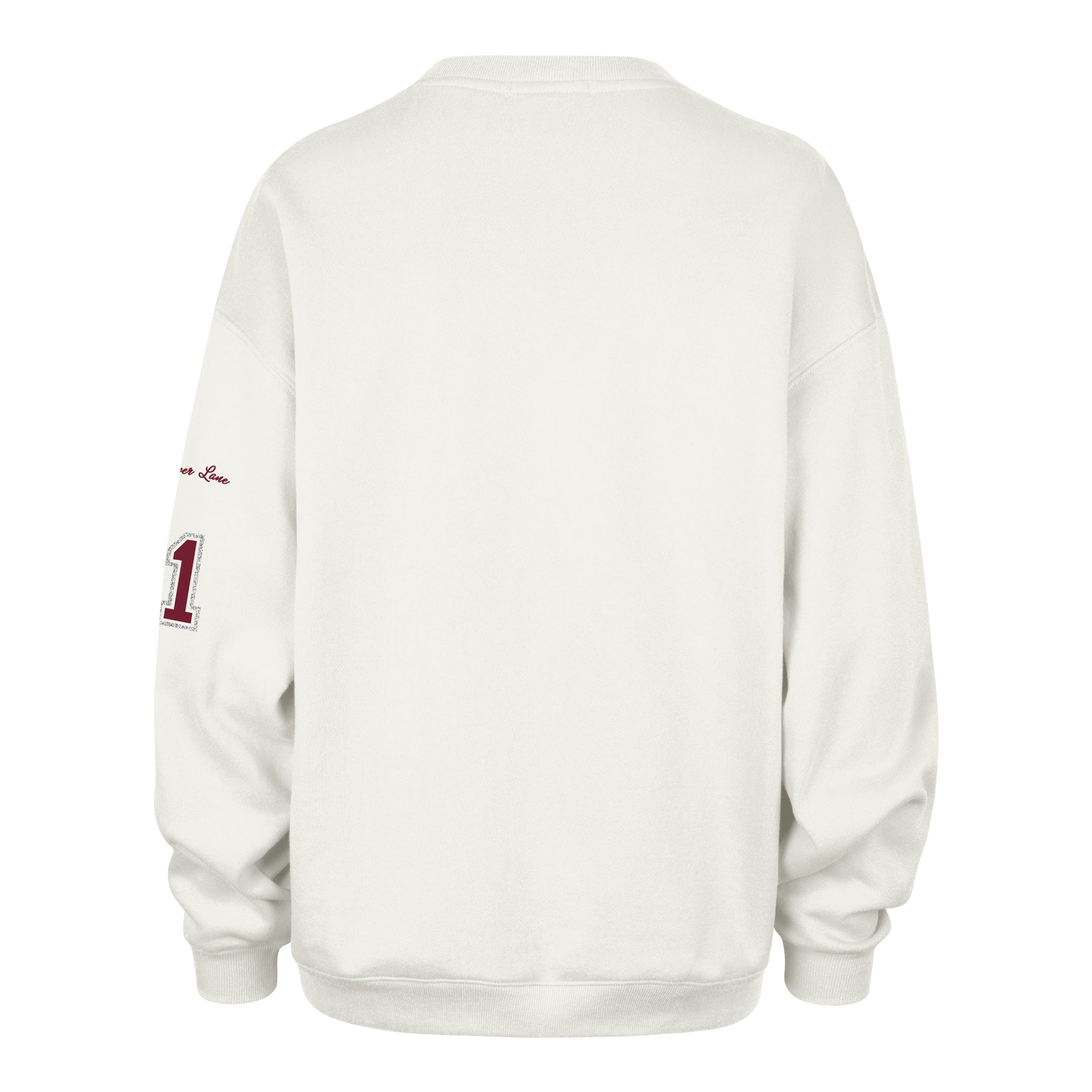ALABAMA CRIMSON TIDE STONEY CLOVER LANE X '47 OVERSIZED GLITTER ARCH CREW WOMENS