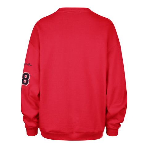 MISSISSIPPI REBELS STONEY CLOVER LANE X '47 OVERSIZED GLITTER ARCH CREW WOMENS