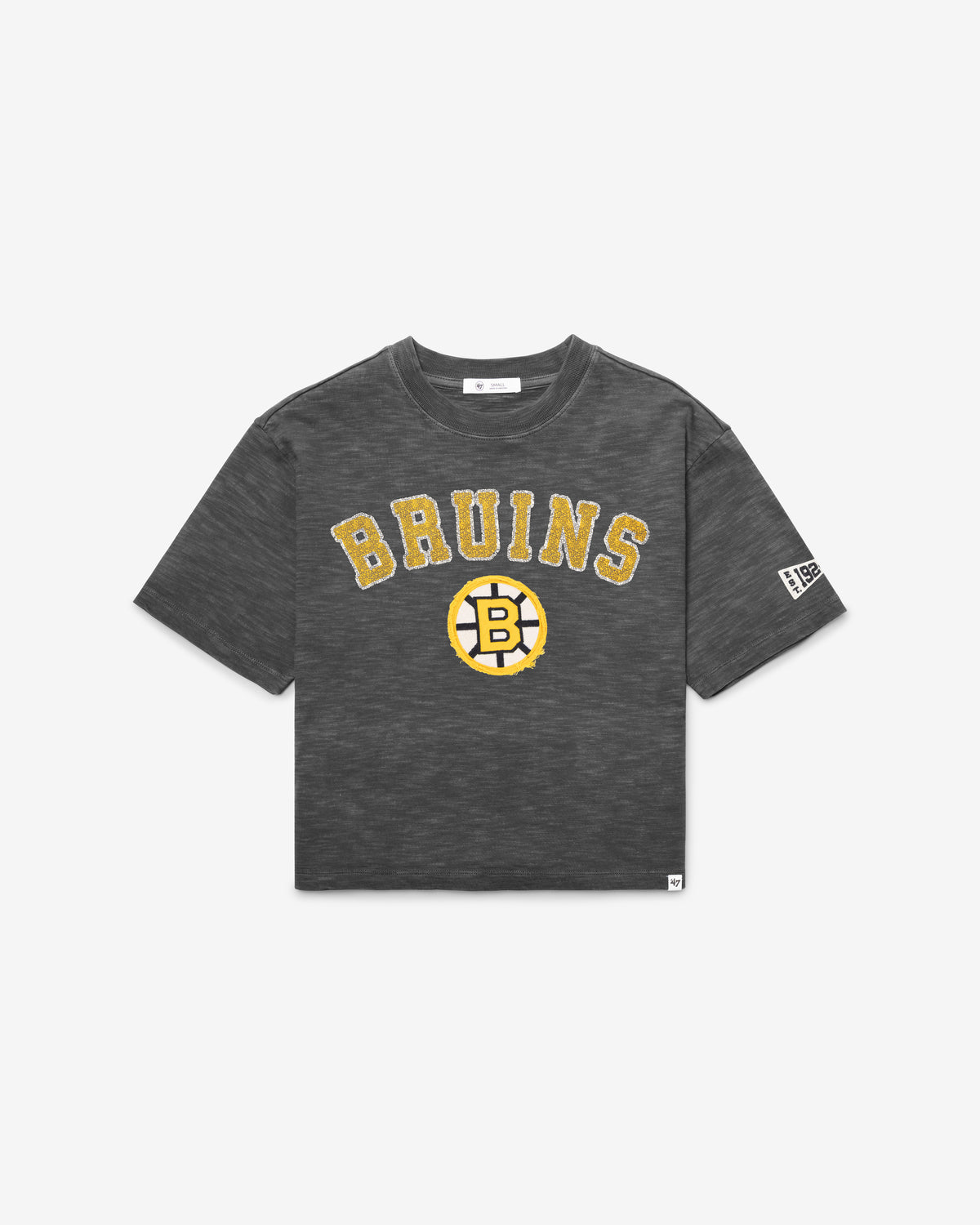 BOSTON BRUINS VINTAGE ELMORE WELL WORN '47 HEAVY SLUB TEE WOMENS