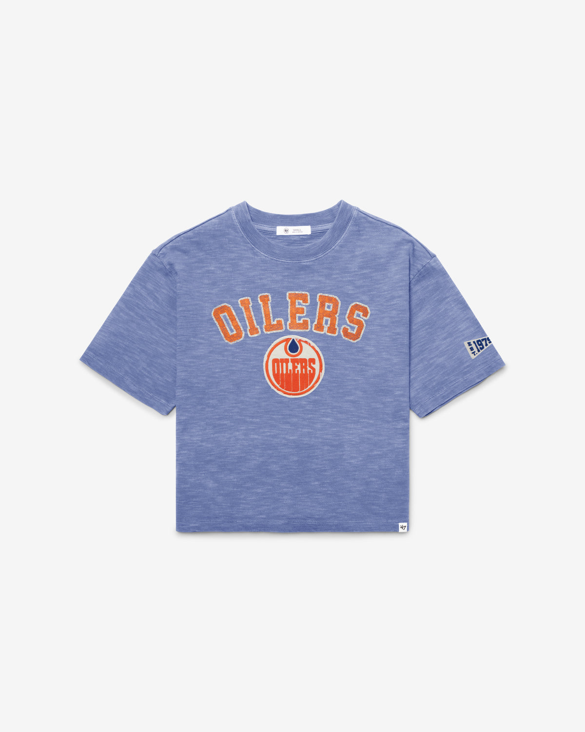 EDMONTON OILERS VINTAGE ELMORE WELL WORN '47 HEAVY SLUB TEE WOMENS