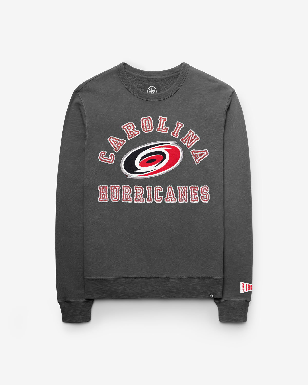 CAROLINA HURRICANES CALDERWOOD WELL WORN '47 FRENCH TERRY CREW