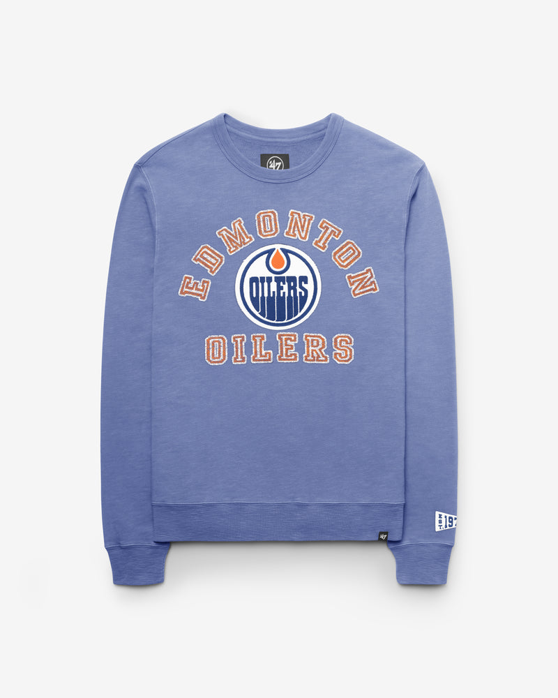 EDMONTON OILERS VINTAGE CALDERWOOD WELL WORN '47 FRENCH TERRY CREW
