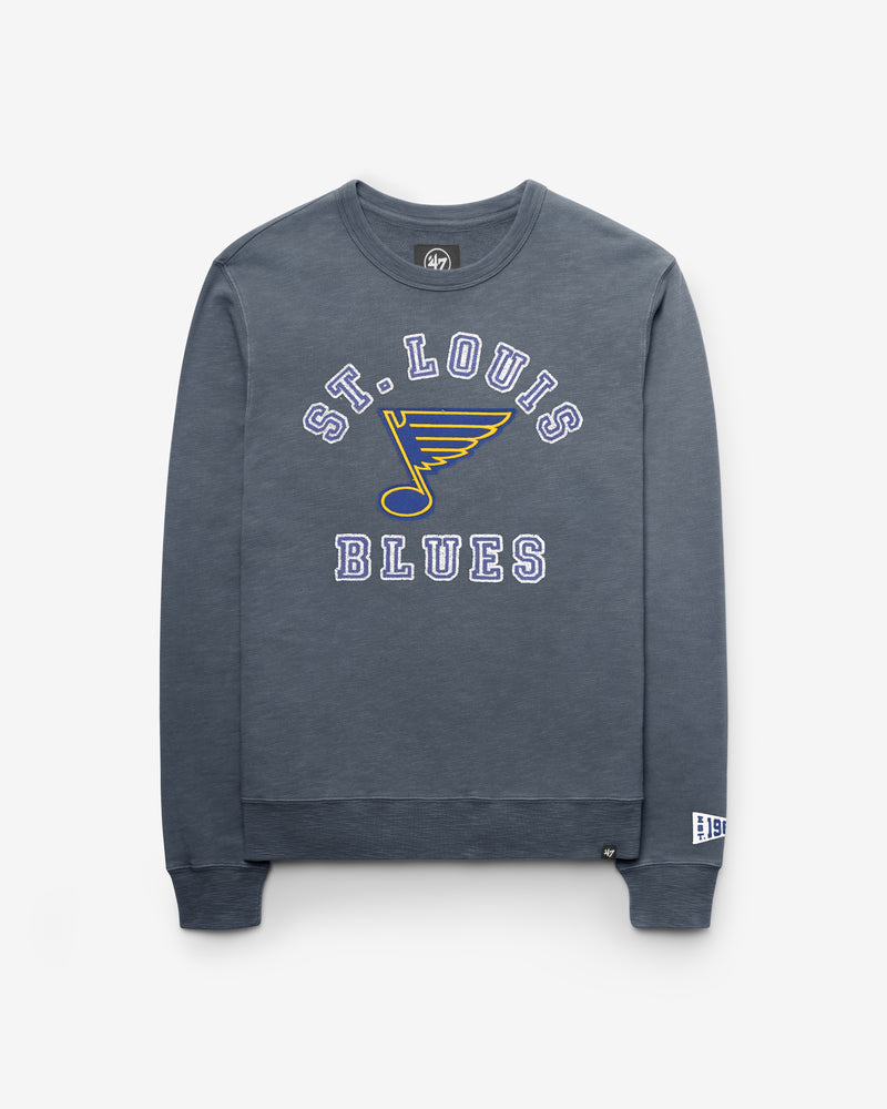 ST LOUIS BLUES VINTAGE CALDERWOOD WELL WORN '47 FRENCH TERRY CREW