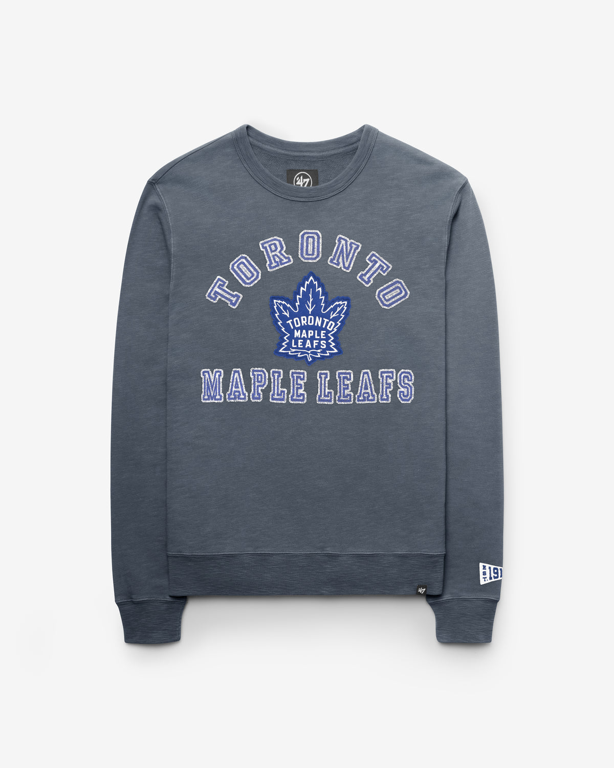TORONTO MAPLE LEAFS VINTAGE CALDERWOOD WELL WORN '47 FRENCH TERRY CREW